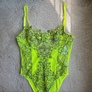 NEON MESH LACE BODYSUIT